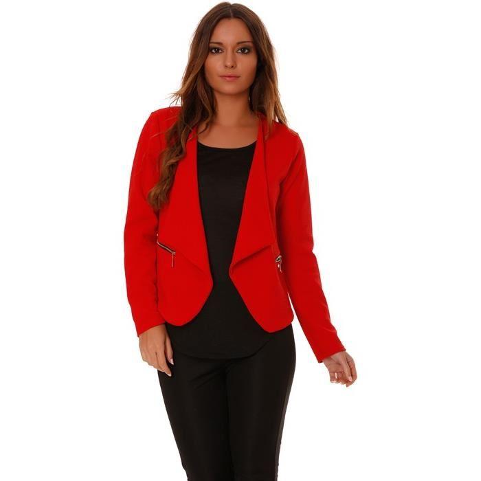 blazer rouge pas cher